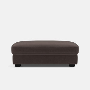 Bloomsbury Luxe Chenille Footstool - Deep Espresso