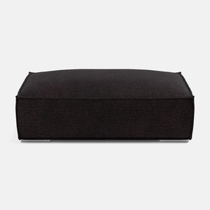 Broadgate Textured Velvet Footstool - Iron Mountain V2