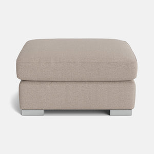 Chiswick Soft Woven Texture Small Footstool - Desert Sand