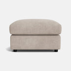 Clapham Luxe Chenille Footstool - Summer Linen