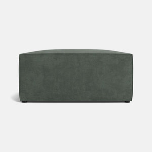 Kew Luxe Chenille Footstool - Twilight Sage