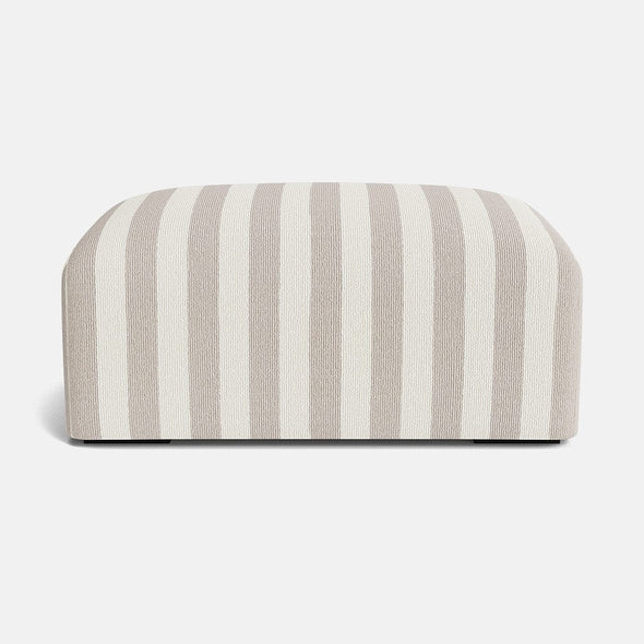 Leni Textured Boucle Footstool - Sandstone Stripes - OUTLET - Outlet