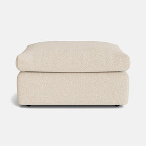 Marnie Textured Chenille Footstool - Sandcastle