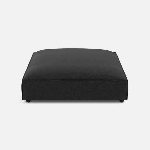 Marylebone Luxe Chenille Footstool - Midnight Sky