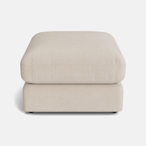 Niko Luxe Chenille Footstool - Cool Cream