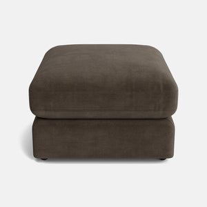 Niko Luxe Chenille Footstool - Moody Mocha
