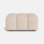 Nobu Soft Chenille Footstool - Soft Cloud
