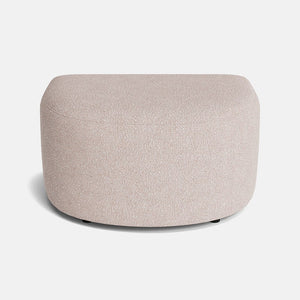 Nova Soft Textured Chenille Footstool  - Pebble Drift