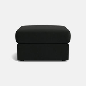 Oslo Luxe Chenille Footstool - Deep Charcoal