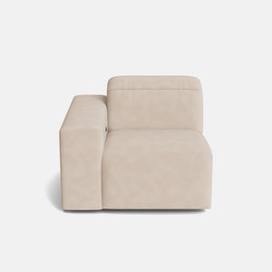 Juno Real Leather Left Motion Arm Piece - Stone Oat