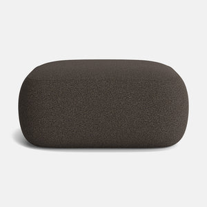 Hoxton Textured Chenille Footstool - Cocoa Powder