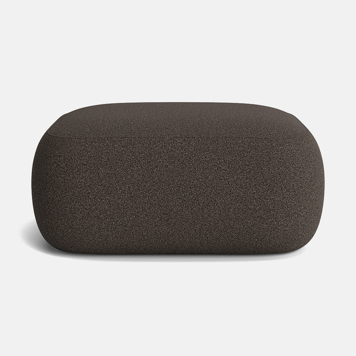 Hoxton Textured Chenille Footstool - Cocoa Powder  - OUTLET