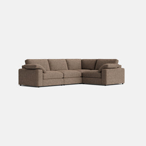 Amelie Luxe Chenille Left/Right Corner Sofa Closed End - Smokestone