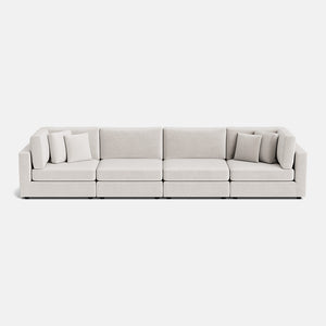 Lisbon Textured Chenille XL Sofa - Hushed Linen