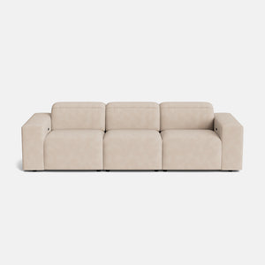 Juno Real Leather Large Motion Sofa - Stone Oat