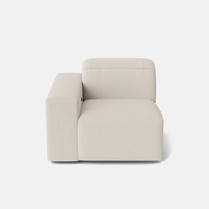 Juno Soft Textured Boucle Left Motion Arm Piece - Quiet Shore