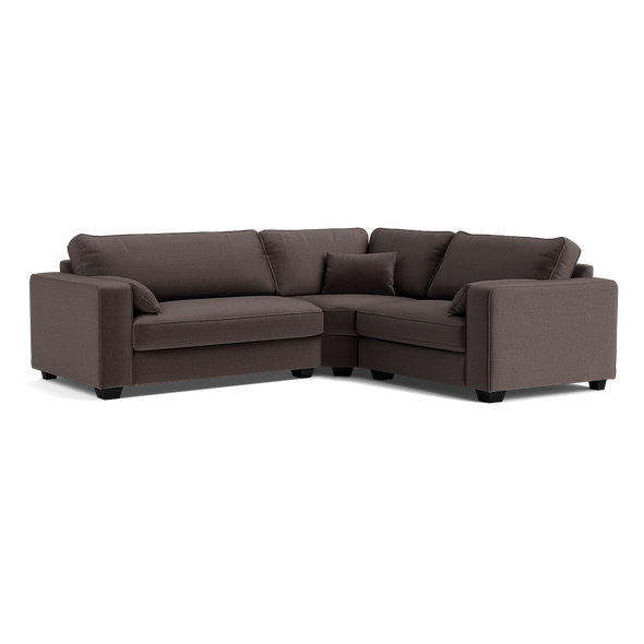 Bloomsbury right corner sofa in Deep Espresso, angled view (SC9817-61).
