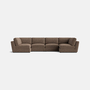 Amelie Luxe Chenille XL U Shape Open End - Smokestone