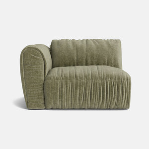 The Matcha Luxe Chenille Left Arm Piece - Calm Green