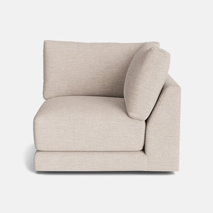 Zaya Textured Boucle Corner Piece - Stone Whisper