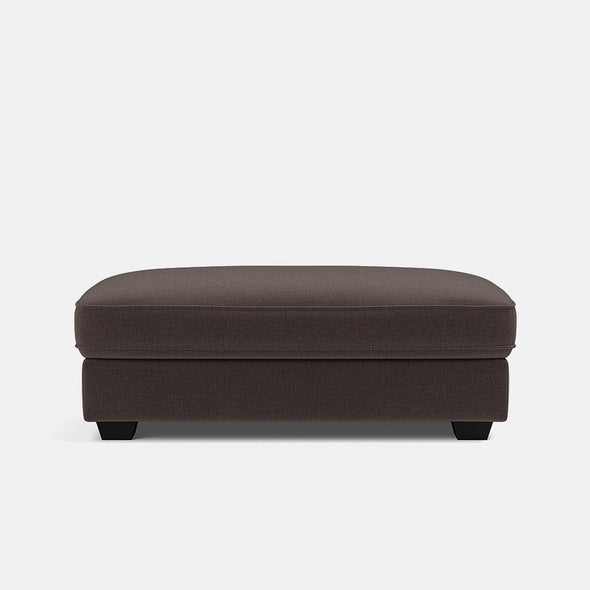 Bloomsbury Luxe Chenille Footstool - Deep Espresso - OUTLET - Outlet