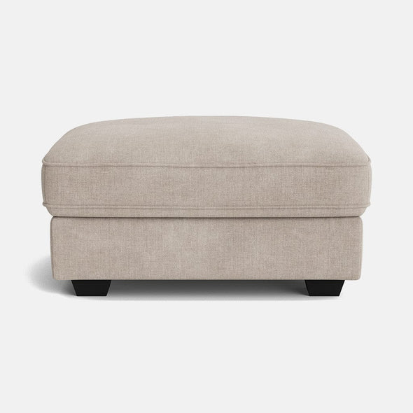 Bloomsbury Luxe Chenille Small Footstool - Summer Linen - OUTLET - Outlet