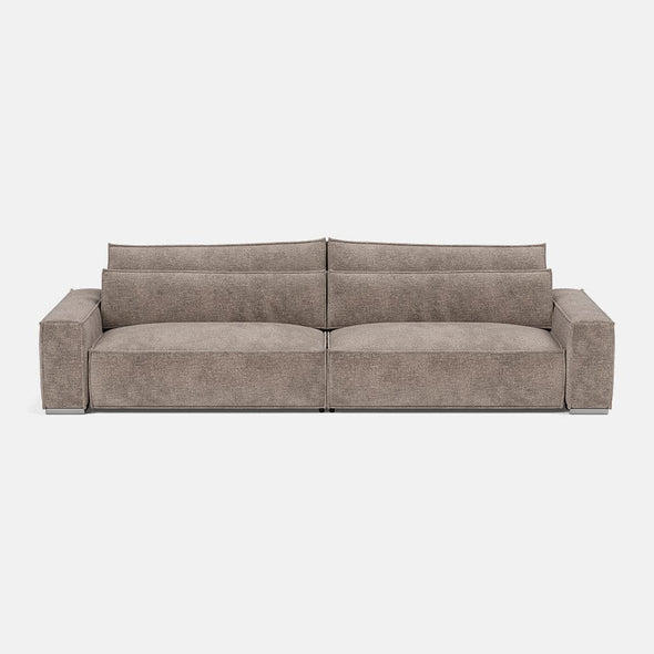 Broadgate Textured Velvet 4 Seater Sofa - Tender Taupe V2 - OUTLET