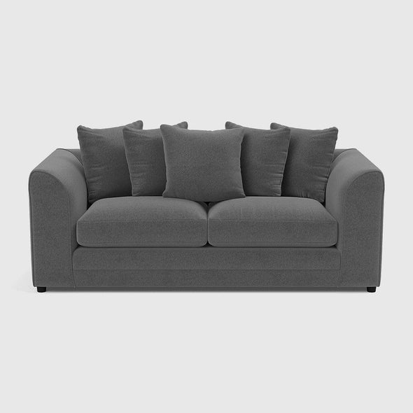  Chelsea Relaxed Linen 3 Seater Sofa - Charcoal Mist  - OUTLET - Outlet