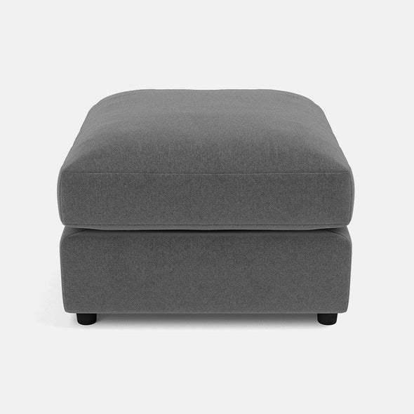  Chelsea Relaxed Linen Footstool - Charcoal Mist  - OUTLET - Outlet