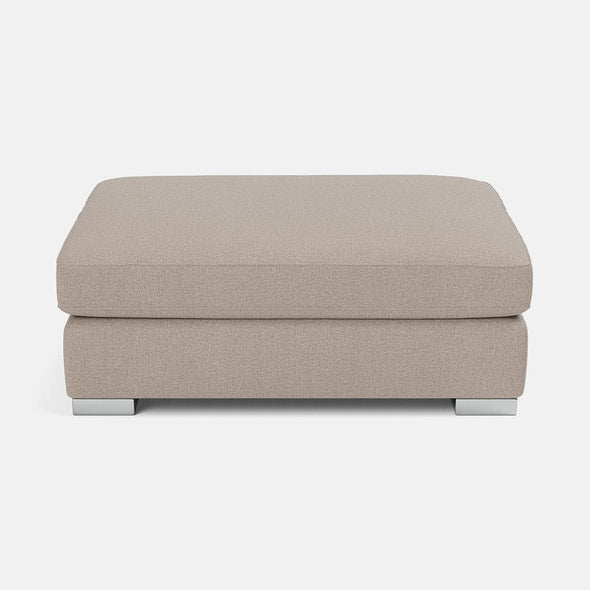 Chiswick Soft Woven Texture Footstool - Desert Sand - OUTLET