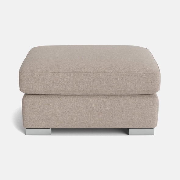 Chiswick Soft Woven Texture Small Footstool - Desert Sand - OUTLET - Outlet