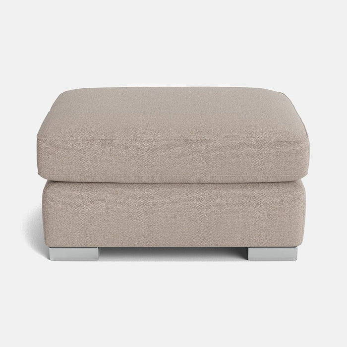 Chiswick Soft Woven Texture Small Footstool - Desert Sand - OUTLET