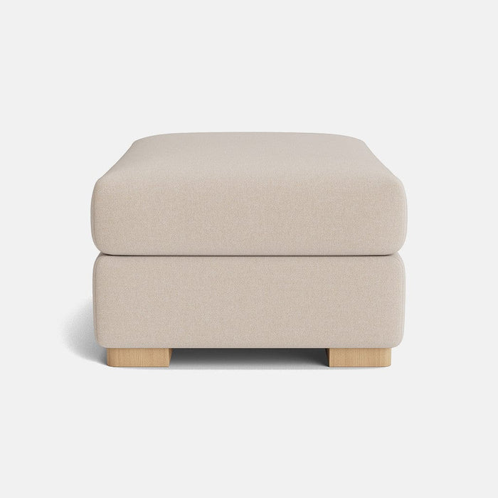Henley Luxe Chenille Footstool - Gentle Cream - OUTLET