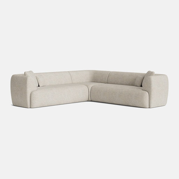 Hoxton Textured Boucle Double Corner Sofa - Dusty Cream - OUTLET - Outlet