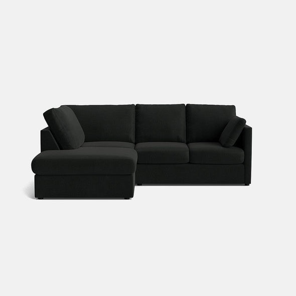 Oslo Luxe Chenille Left Corner Sofa - Deep Charcoal - OUTLET - Outlet