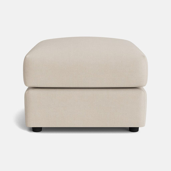 Palermo Luxe Chenille Footstool - Cool Cream - OUTLET