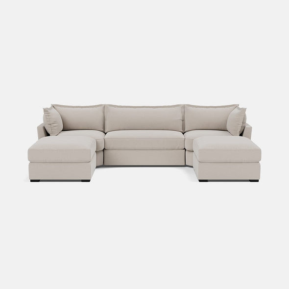 Primrose Luxe Chenille Highback U-Shape Corner Sofa - Second Nature - OUTLET - Outlet