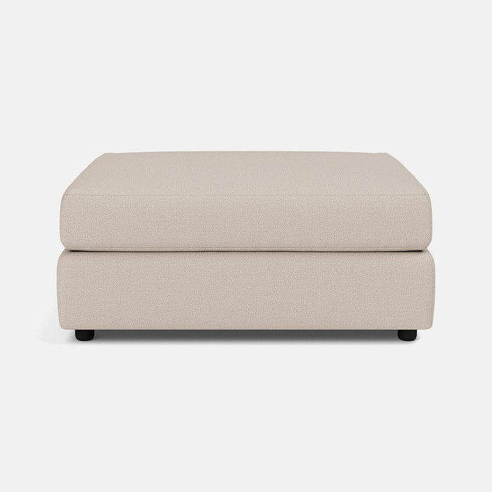Soho Luxe Chenille Footstool - White Tea - OUTLET