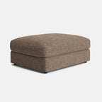 Amelie Luxe Chenille Footstool - Smokestone