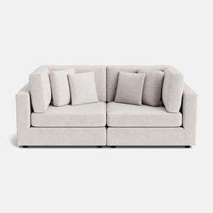 Lisbon Textured Chenille Medium Sofa - Hushed Linen