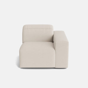 Juno Soft Textured Boucle Right Motion Arm Piece - Quiet Shore