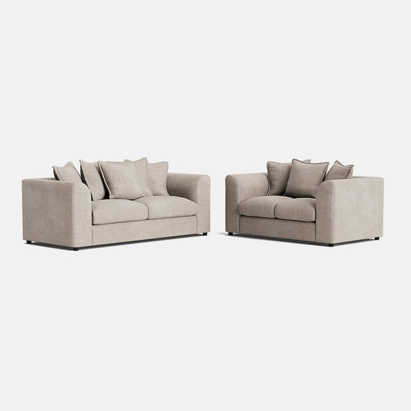 Clapham Luxe Chenille 3 Seater & 2 Seater Set - Summer Linen
