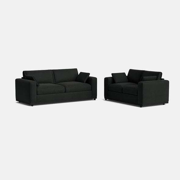 Edgware Luxe Chenille 3 & 2 Seater Set - Deep Charcoal
