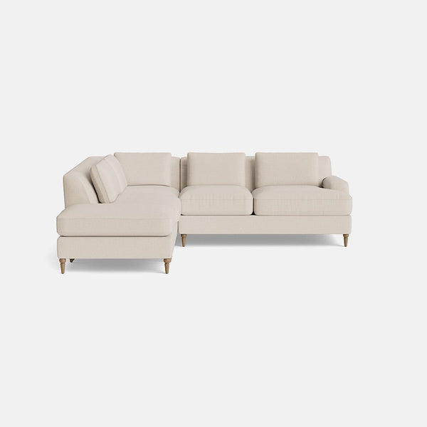 Bayswater Luxe Chenille Left Corner Sofa Subtle Seashell