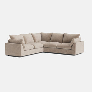 Berlin Luxe Chenille Double Corner Sofa - Sand Dune