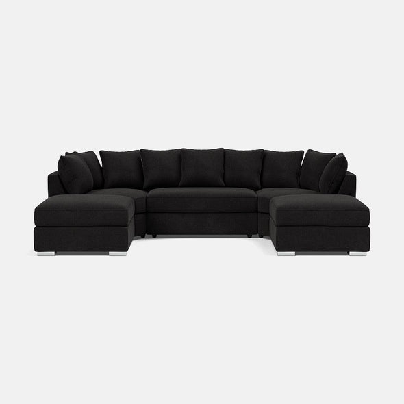 Bishop Luxe Chenille U-Shape Corner Sofa - Roof Top
