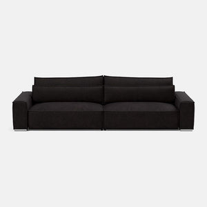 Broadgate Textured Velvet 4 Seater Sofa - Iron Mountain V2