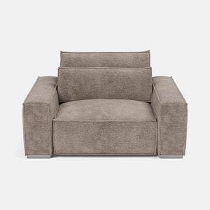 Broadgate Textured Velvet Love Seat Sofa - Tender Taupe V2