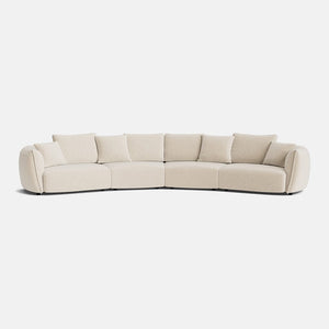 Carmen Soft Woven Texture XL Sofa - Parchment Beige