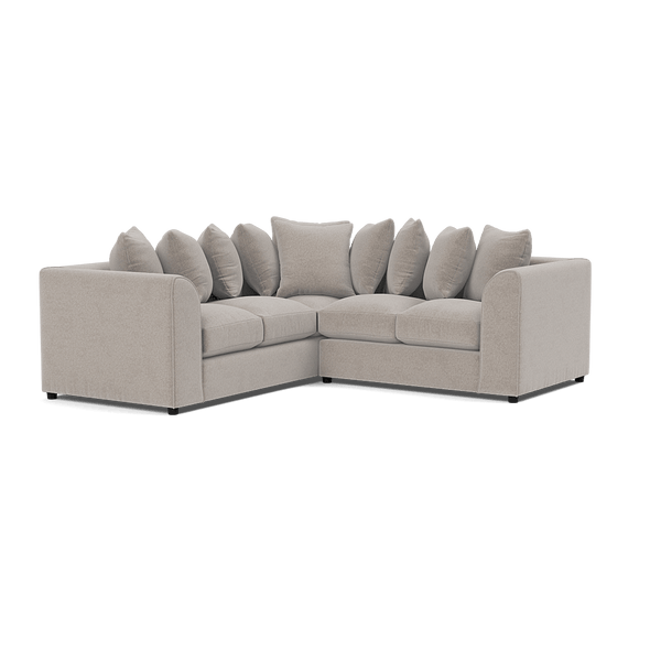 Chelsea Relaxed Linen Double Corner Sofa - Stone Alone